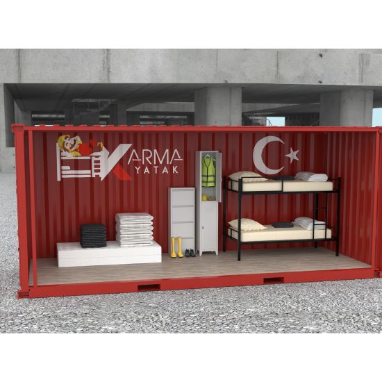 İşçi Şantiye çift kişilik ranza