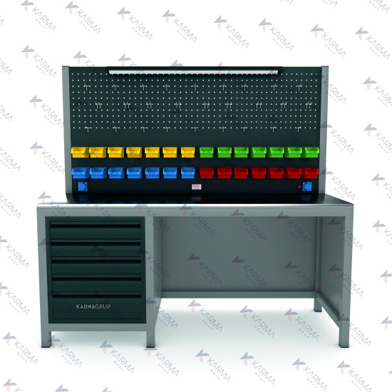 KARMA 2MT 5 ÇEKMECELİ BOŞ ÇALIŞMA TEZGAHI