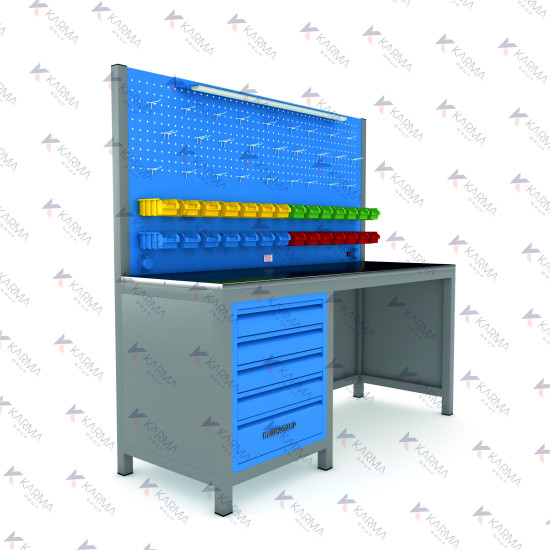 KARMA 2MT 5 ÇEKMECELİ BOŞ ÇALIŞMA TEZGAHI