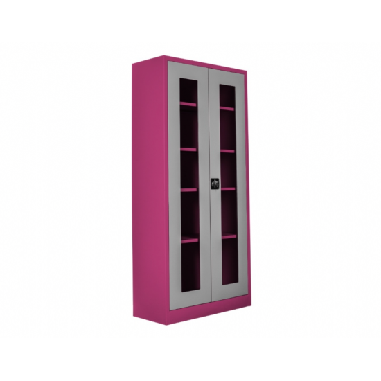 Camlı dosya ve malzeme dolabı