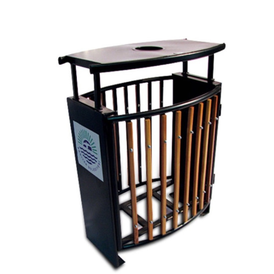 KR 108 OVAL AĞAÇLI BAHÇE ÇÖP KOVASI