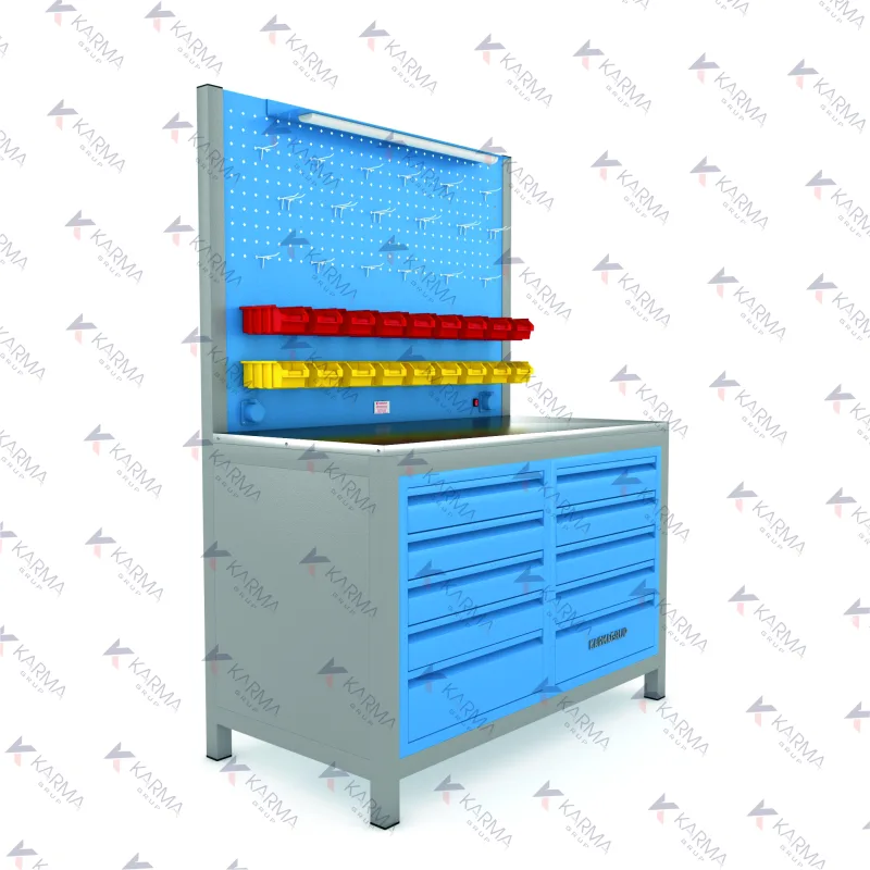 KARMA 130CM 10 ÇEKMECELİ ÇALIŞMA TEZGAHI