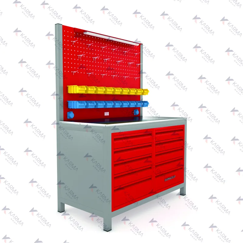 KARMA 130CM 10 ÇEKMECELİ ÇALIŞMA TEZGAHI