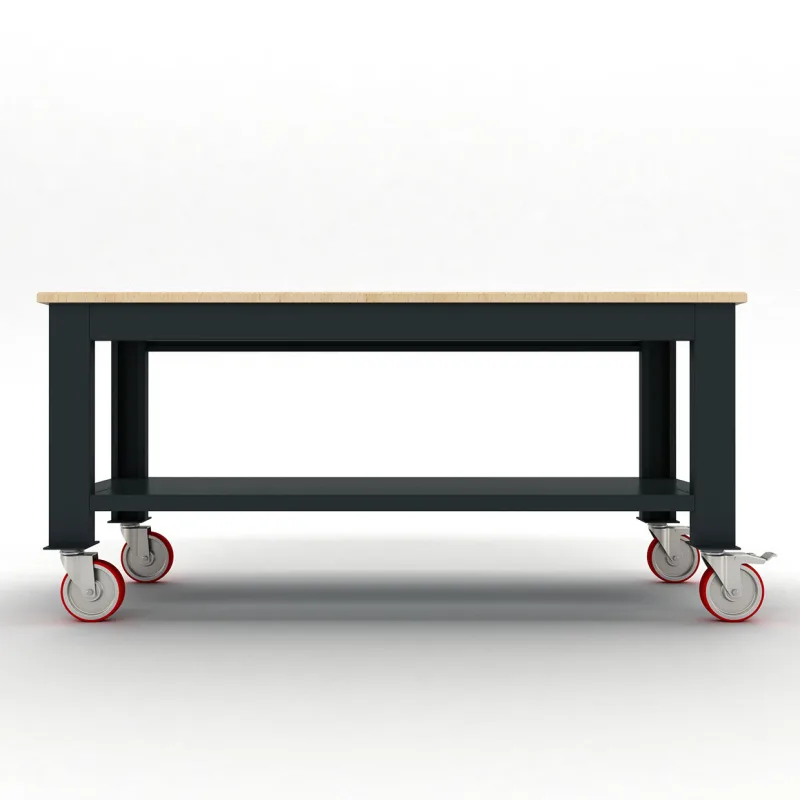KRM 65.17.04 Tekerlekli Ahşap Tablalı Taşıma Arabası (1700 mm genişlik)