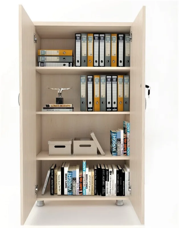 KAPAKLI KİTAPLIK DOSYA DOLABI  - 80X38X153