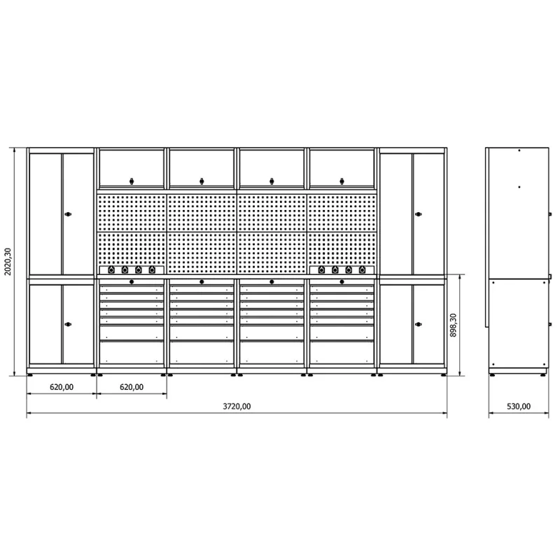 KRM 36.18.32 MODÜLER DEMONTE TEZGAH