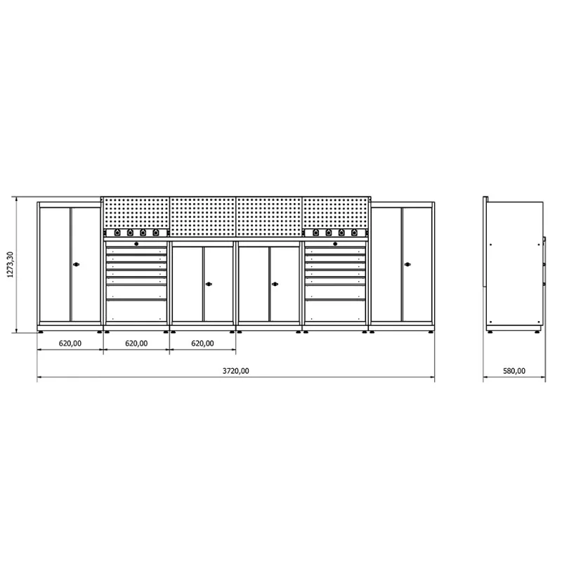 KRM 36.18.34 MODÜLER DEMONTE TEZGAH