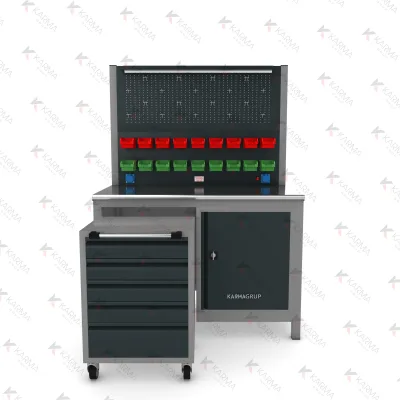 Karma 130cm 1 Dolap 5 Çekmece Seyyar Çalışma Tezgahı
