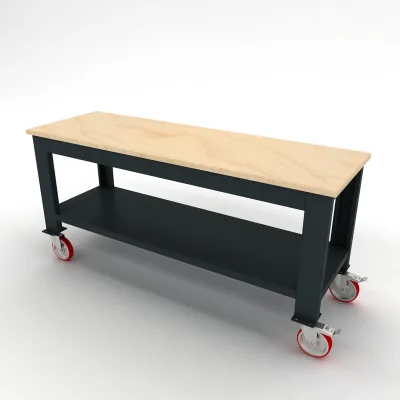 KRM 65.17.04 Tekerlekli Ahşap Tablalı Taşıma Arabası (1700 Mm Genişlik)