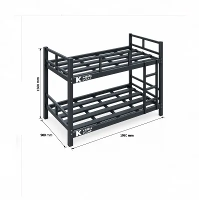 Karma Metal 90x190 Şantiye Tipi Çift Katlı Ranza