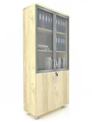 2 CAM Kapaklı ki̇Li̇Tli̇ Dosya Dolabı Akça 80x38x188