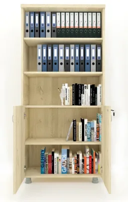 Kapaklı ki̇Taplık Dosya Dolabı Meşe - 80x38x188
