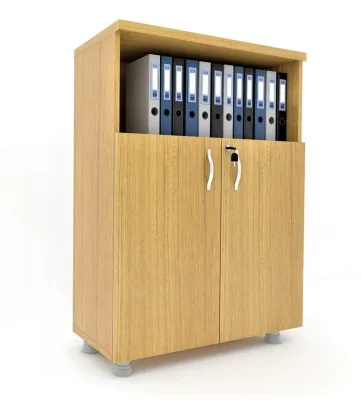Kapaklı ki̇Taplık Dosya Dolabı Teak - 80x38x117