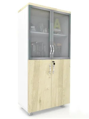 2 CAM Kapaklı ki̇Li̇Tli̇ Dosya Dolabı 80x38x153