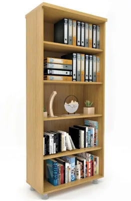 Büyük BOY ki̇Taplık Dosya Dolabı Teak - 80x35x188