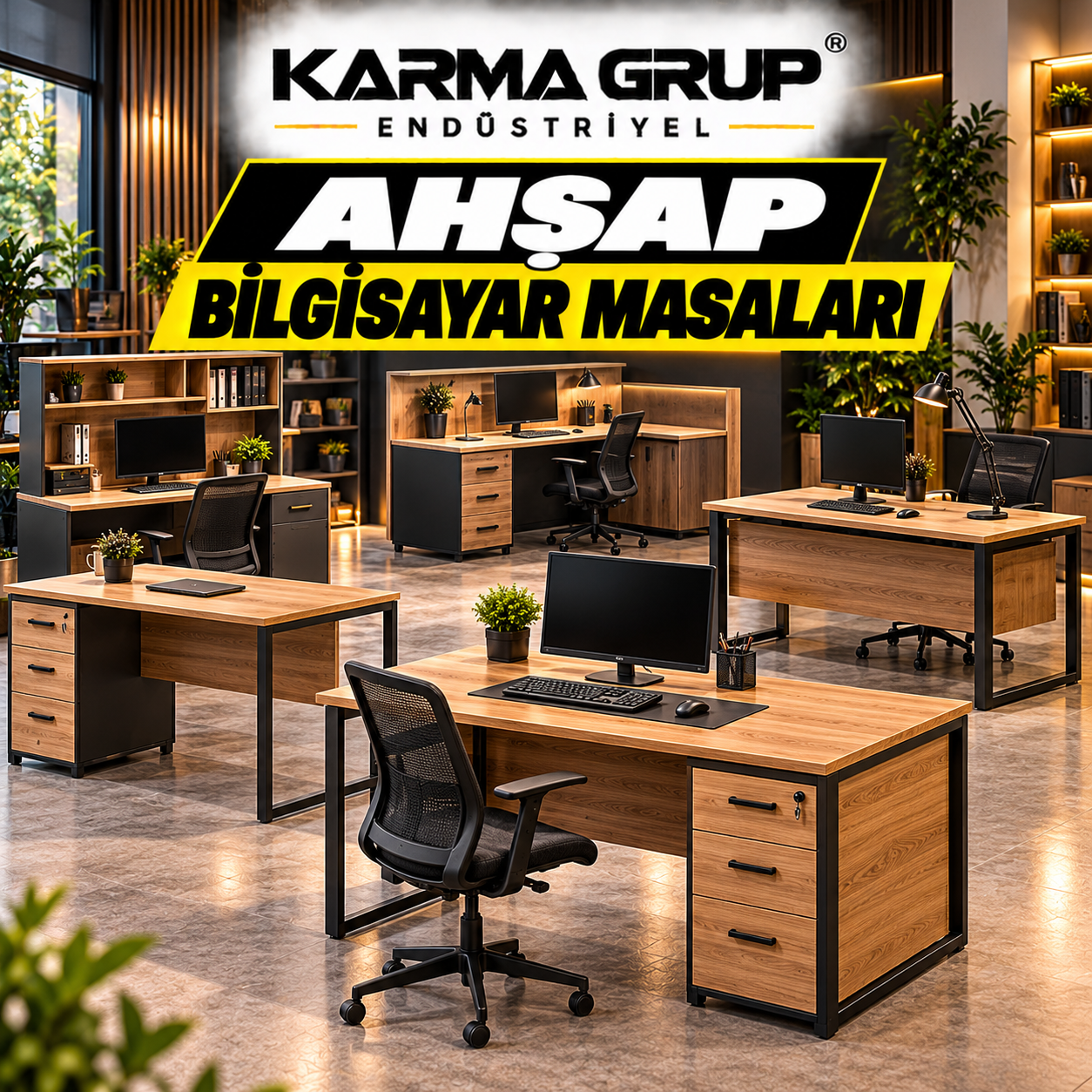 Ahşap Bilgisayar masaları