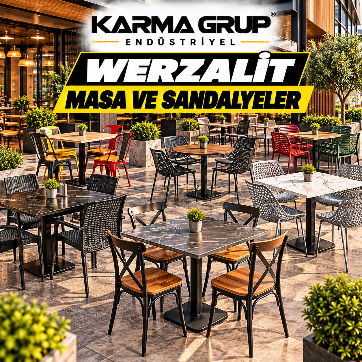 Werzalit Masa Ve Sandalyeler
