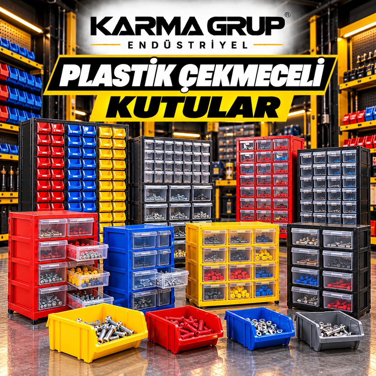 Plastik Çekmeceli Kutular