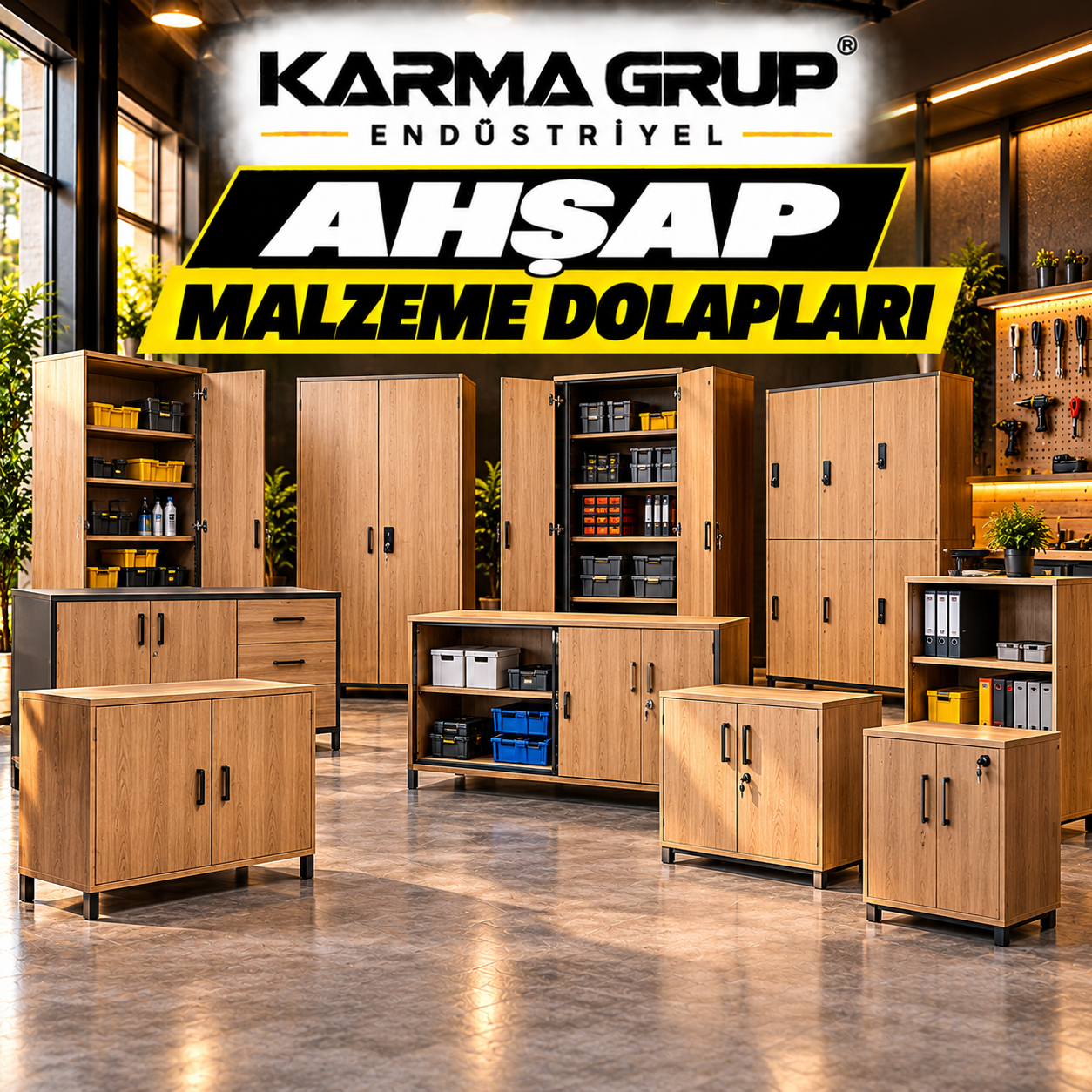 Ahşap Malzeme Dolapları