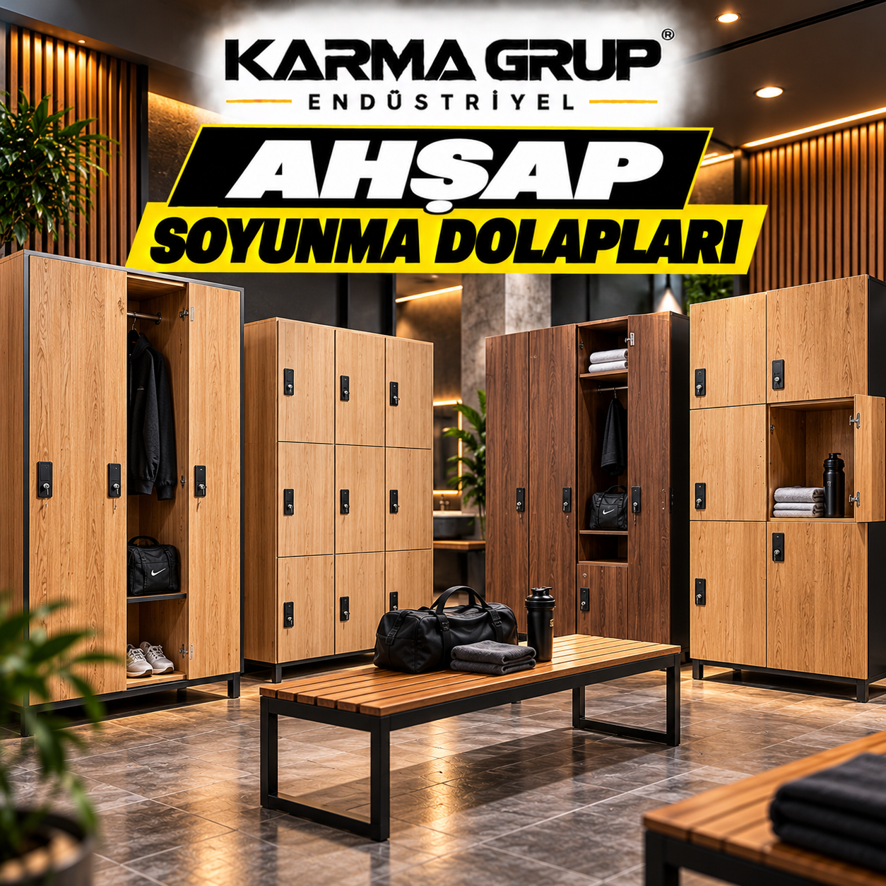 Ahşap soyunma Dolapları